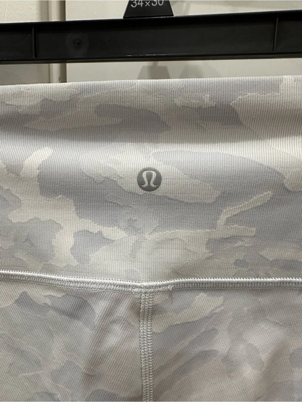 Lululemon High-Waist Light Gray and White Camo Leggings